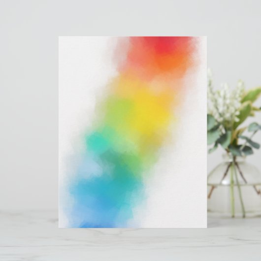 Aangepaste lege Sjabloon Moderne, kleurrijke Abstr Briefhoofd (Staand voorkant)