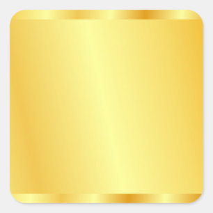 Aangepaste lege sjabloon namaak gouden achtergrond vierkante sticker