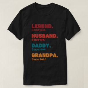 Aangepaste Legend Husband papa Grandpa Aangepast  T-shirt