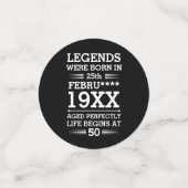 Aangepaste Legenda zijn geboren op maandjaarbasis Confetti (Kleine voorkant)