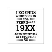 Aangepaste Legenda zijn geboren op maandjaarbasis Rubberstempel (Afrduk)