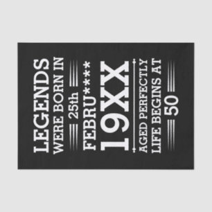 Aangepaste Legenda zijn geboren op maandjaarbasis Tissuepapier