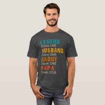 Aangepaste legende echtgenoot vader papa vintage p