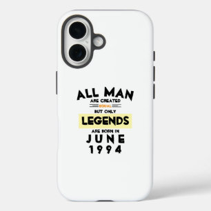 Aangepaste legendes worden geboren in maand jaar iPhone 16 hoesje