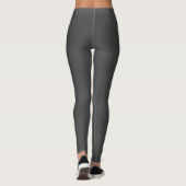 Aangepaste Leggings: GRIJS MET AANGEPASTE INITIAAL Leggings (Achterkant)