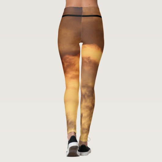Aangepaste Leggings INITIAAL EN GOUD CLOUDS (Achterkant)