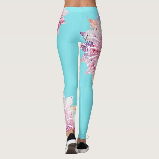 Aangepaste Leggings met Stropdas-kleurstof Mandala (Achterkant)
