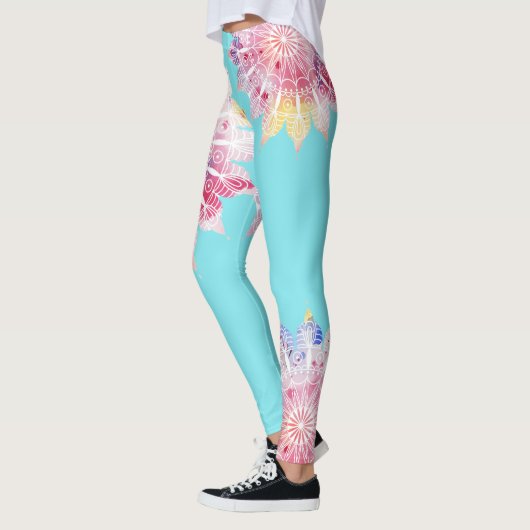 Aangepaste Leggings met Stropdas-kleurstof Mandala (Links)