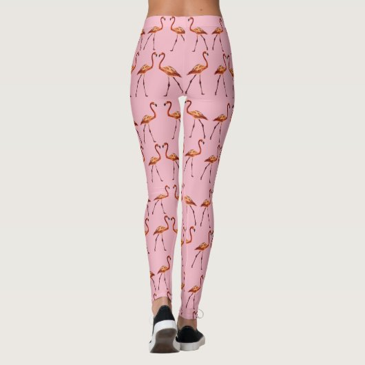 Aangepaste Leggings Pink Flamingo (Achterkant)