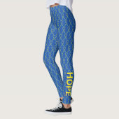 Aangepaste Leggings voor blauw en geel bewustzijn (Links)