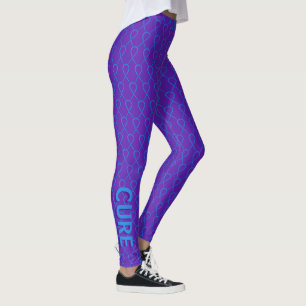 Aangepaste Leggings voor blauw en Paars bewustzijn