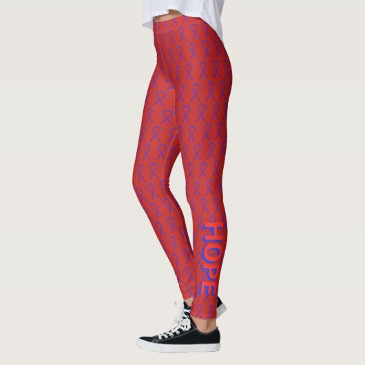 Aangepaste Leggings voor blauw en rood bewustzijn (Links)