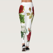 Aangepaste Leggings voor Floral en White (Achterkant)