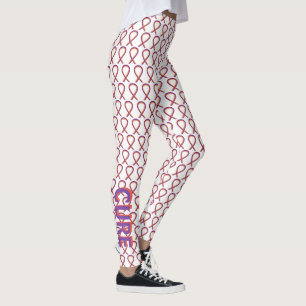Aangepaste Leggings voor orchidee en Oranje bewust