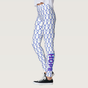 Aangepaste Leggings voor Paars en blauw bewustzijn