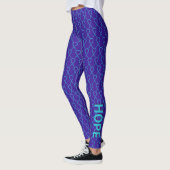 Aangepaste Leggings voor Paarse en Blauwgroen bewu (Links)