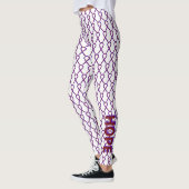 Aangepaste Leggings voor Paarse en Bourgogne bewus (Links)