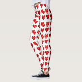 Aangepaste Leggings voor rode hartaanval Liefde on (Links)