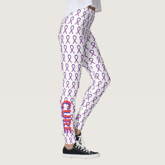 Aangepaste Leggings voor rood en blauw bewustzijn (Rechts)