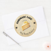 Aangepaste Lemon Cake Labels | Gepersonaliseerde b (Envelop)