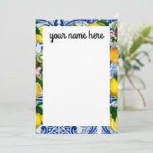 Aangepaste Lemon-notities Bedankkaart (Staand voorkant)