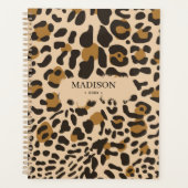 Aangepaste Leopard Animal Print Pattern-agenda Planner (Voorkant)