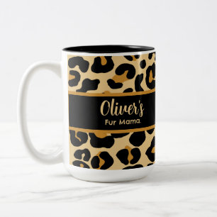 Aangepaste Leopard Classic Modern Print Moederdag Tweekleurige Koffiemok
