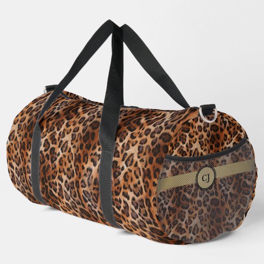 Aangepaste Leopard Duffle Bag Plunjezak (Rechterhoek)