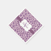 Aangepaste Leopard Paarse Lavendel Cocktail Servet (Hoek)