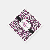 Aangepaste Leopard Paarse Zwarte Witte Cocktail Se Servetten (Hoek)
