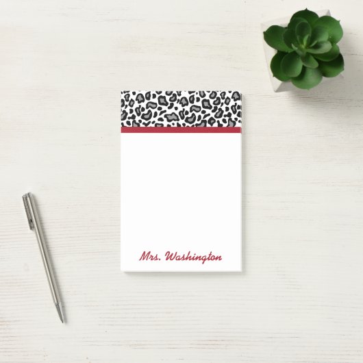 Aangepaste Leopard Post It Notities Gift Post-it® Notes (Kantoor)