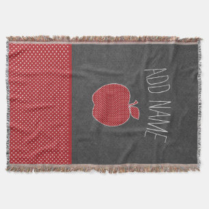 Aangepaste leraar Apple met Trendy Chevron Pattern Deken