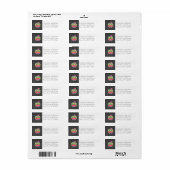 Aangepaste leraar Apple met Trendy Chevron Pattern Etiket (Full Sheet)