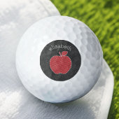 Aangepaste leraar Apple met Trendy Chevron Pattern Golfballen
