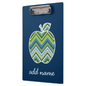 Aangepaste leraar Apple met Trendy Chevron Pattern Klembord (Links)