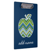 Aangepaste leraar Apple met Trendy Chevron Pattern Klembord (Rechts)