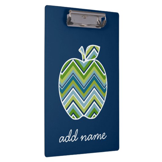 Aangepaste leraar Apple met Trendy Chevron Pattern Klembord (Rechts)