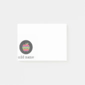 Aangepaste leraar Apple met Trendy Chevron Pattern Post-it® Notes (Voorkant)