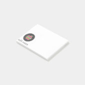 Aangepaste leraar Apple met Trendy Chevron Pattern Post-it® Notes (Schuin)