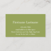 Aangepaste leraar Apple met Trendy Floral Pattern Visitekaartje (Achterkant)