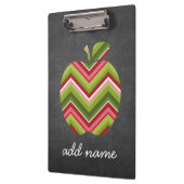 Aangepaste leraar Apple - Red Green Chevron Patter Klembord (Links)