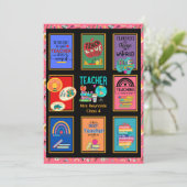 Aangepaste leraar Bedankt voor je kaartenbrief Fun Kaart (Staand voorkant)