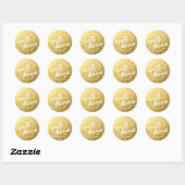 Aangepaste leraar Faux Gold Star Ronde Sticker (Vel)