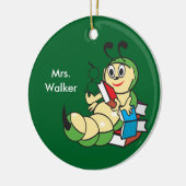 Aangepaste leraar met boeken keramisch ornament (Links)