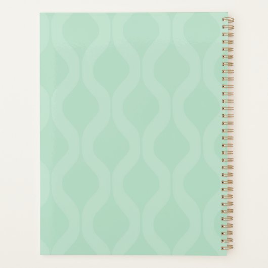 Aangepaste leraar naam Apple Uil Planner voor Scho (Achterkant)