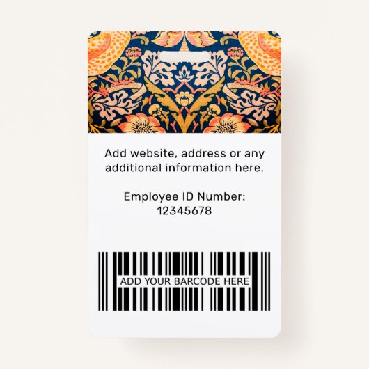 Aangepaste Leraar Naam Business Logo Personeel Lab Badge (Achterkant)