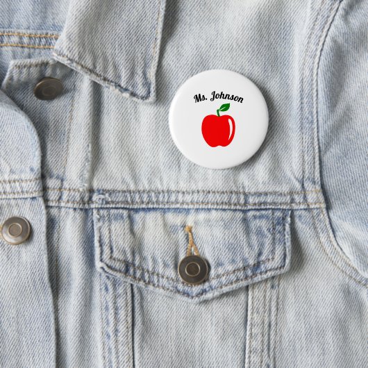 Aangepaste leraar ronde button 5,7 cm (In situ)