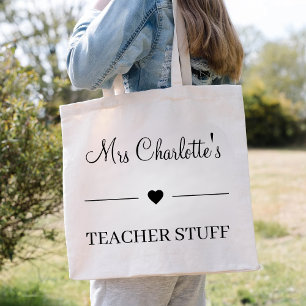 Aangepaste leraar spullen Gepersonaliseerde leraar Tote Bag
