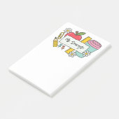 Aangepaste leraar terug naar school & leraar post-it® notes (Schuin)