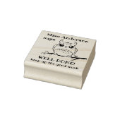 Aangepaste leraar zegt goed gedaan uil positieve l 	rubberstempel (Stempel)